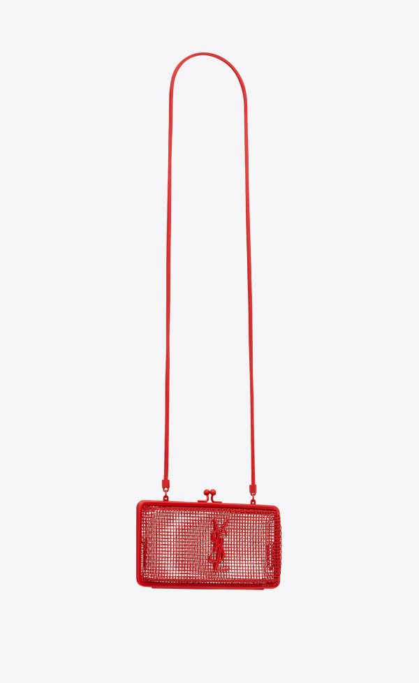 evening cage metallic rouge flamme