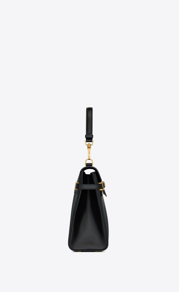 manhattan in box saint laurent leather black