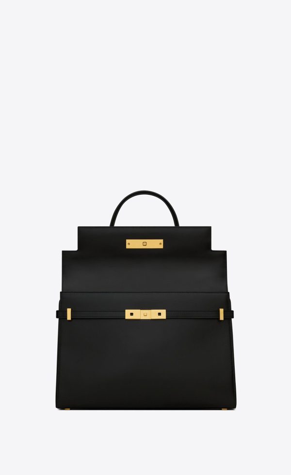 manhattan in box saint laurent leather black