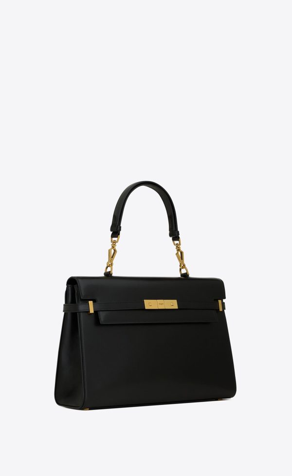 manhattan in box saint laurent leather black