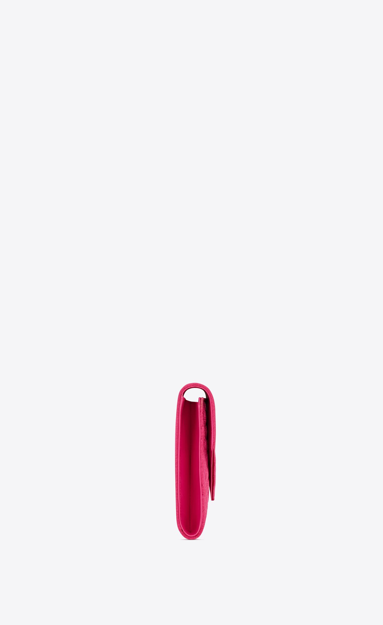 envelope flap pouch in mix matelassé satin guava pink envelope flap pouch in mix matelassé satin guava pink