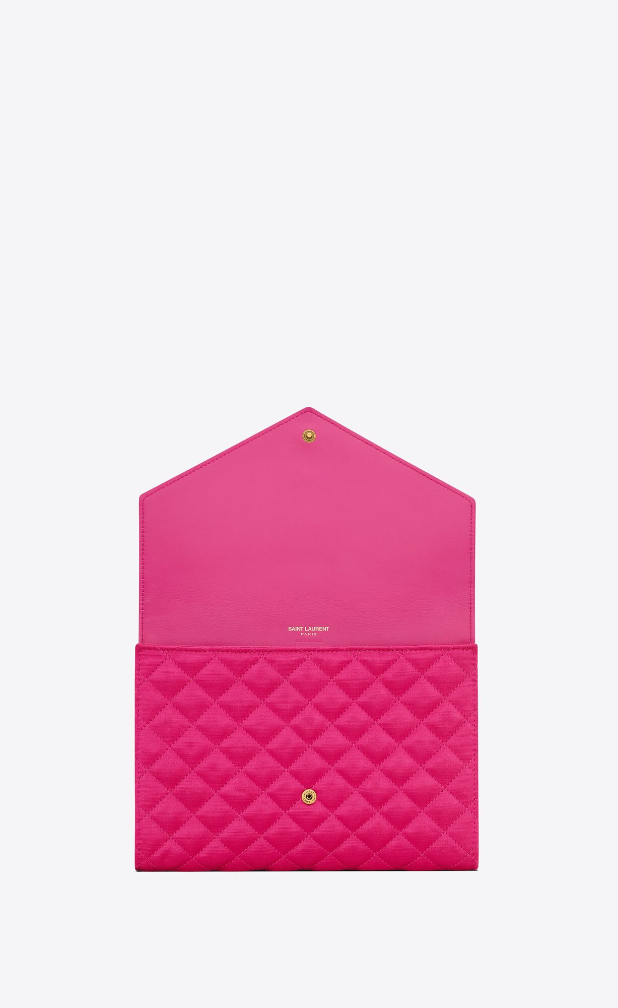 envelope flap pouch in mix matelassé satin guava pink envelope flap pouch in mix matelassé satin guava pink