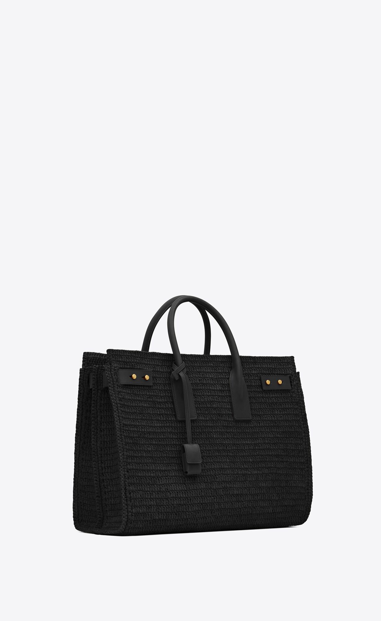sac de jour medium supple in raffia and vegetable tanned leather black sac de jour medium supple in raffia and vegetable tanned leather black