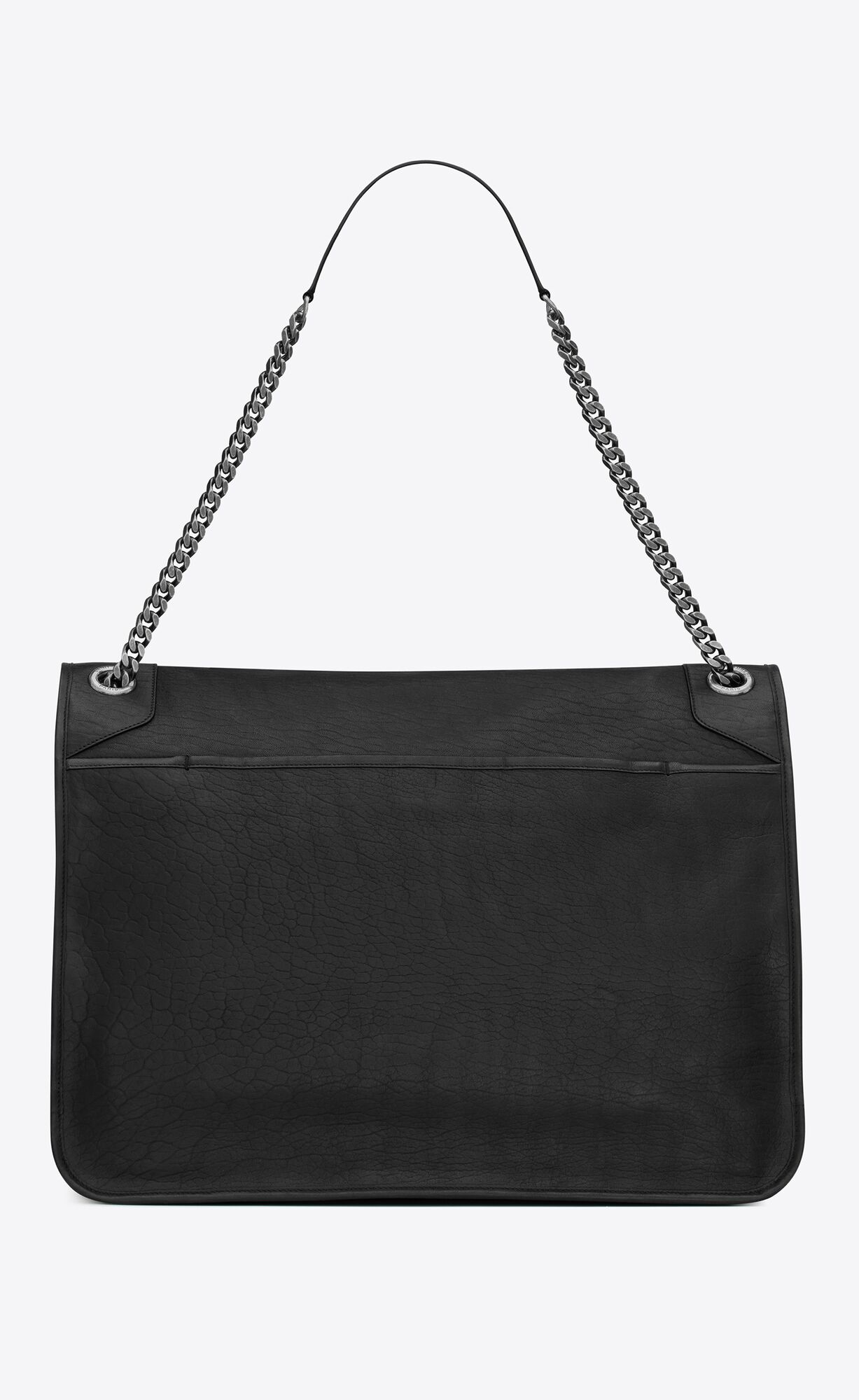 oversized niki in grained lambskin black oversized niki in grained lambskin black
