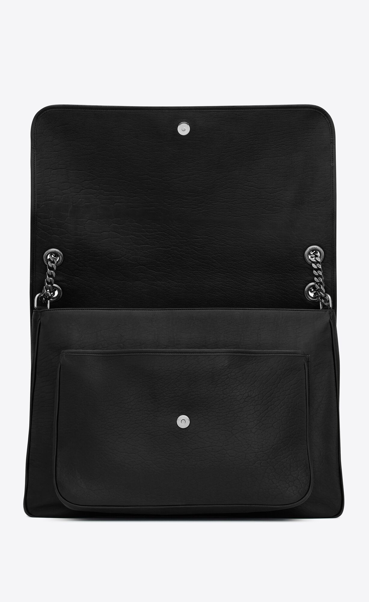 oversized niki in grained lambskin black oversized niki in grained lambskin black