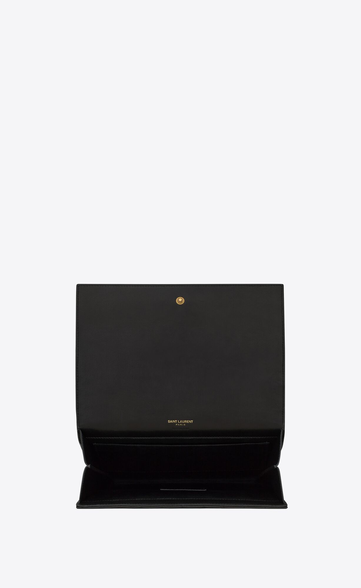 cassandre matelassé carré flap pouch in quilted leather black cassandre matelassé carré flap pouch in quilted leather black