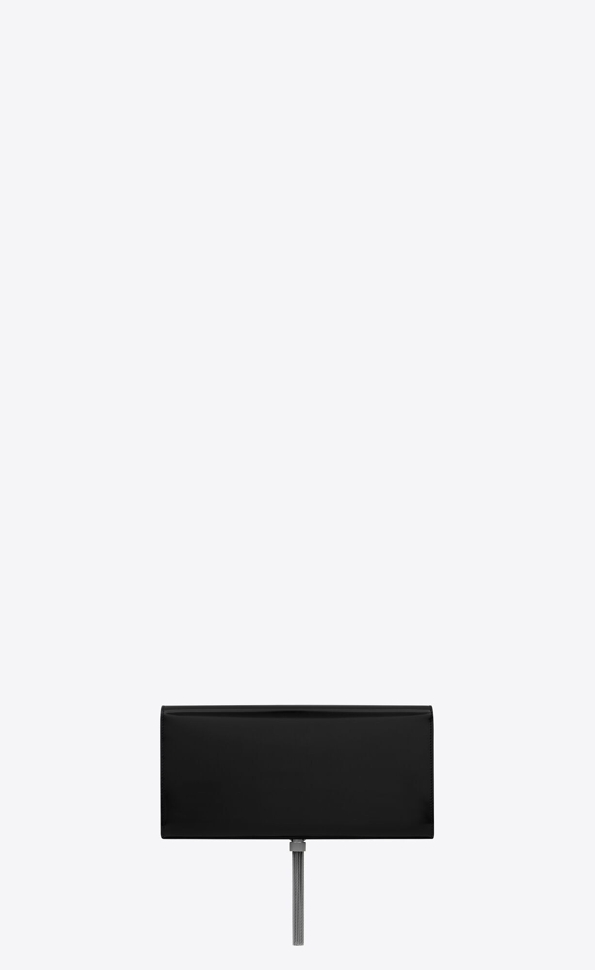 kate clutch in shiny leather black kate clutch in shiny leather black