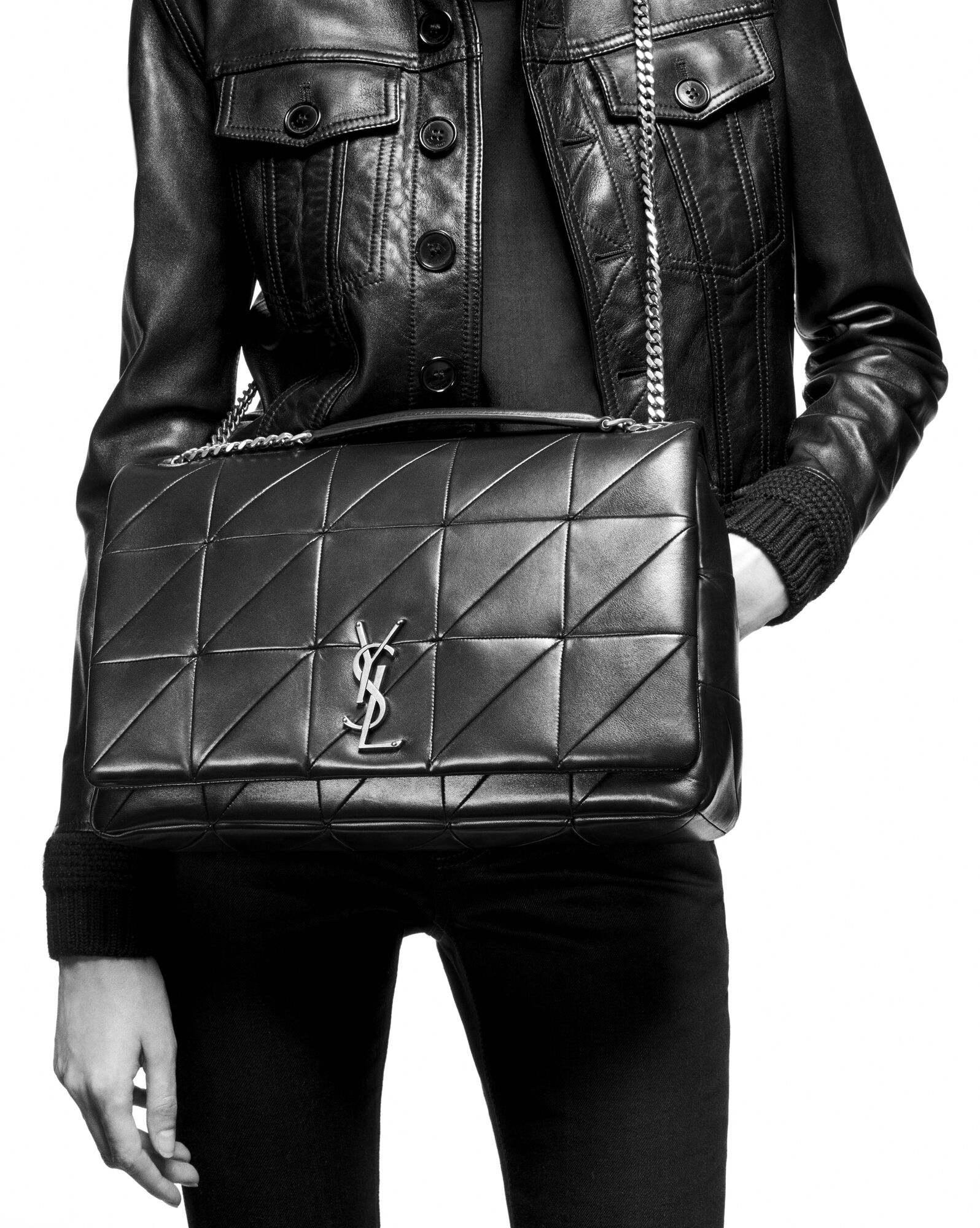large jamie in lambskin black large jamie in lambskin black