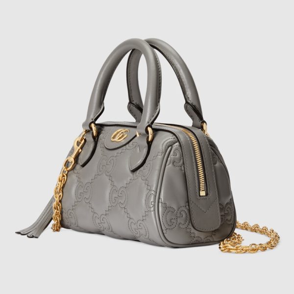 gg matelassé leather top handle bag