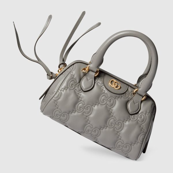 gg matelassé leather top handle bag