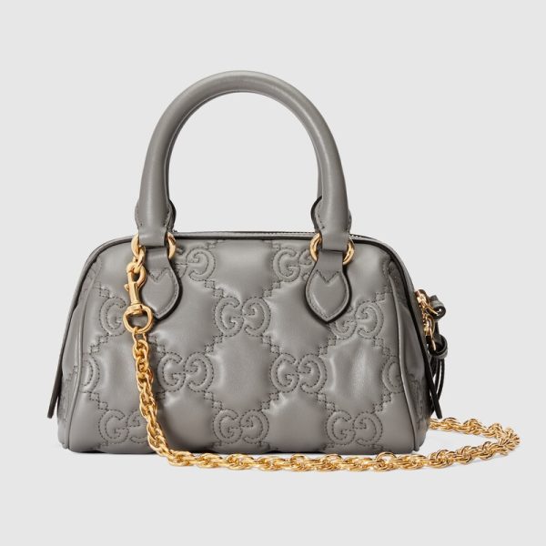 gg matelassé leather top handle bag