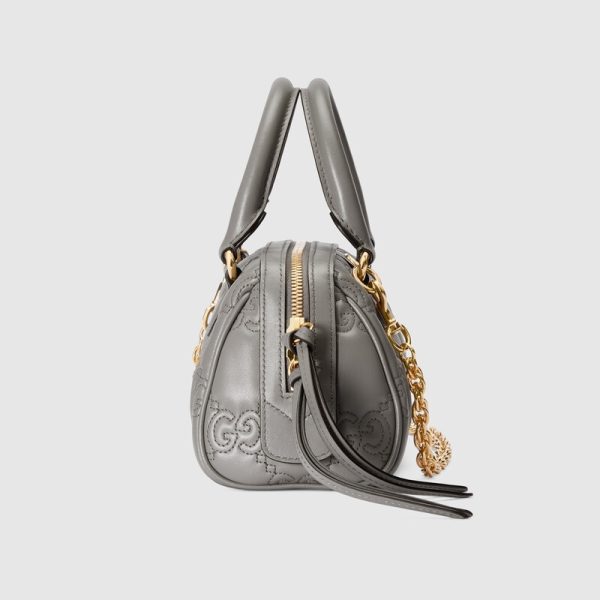 gg matelassé leather top handle bag