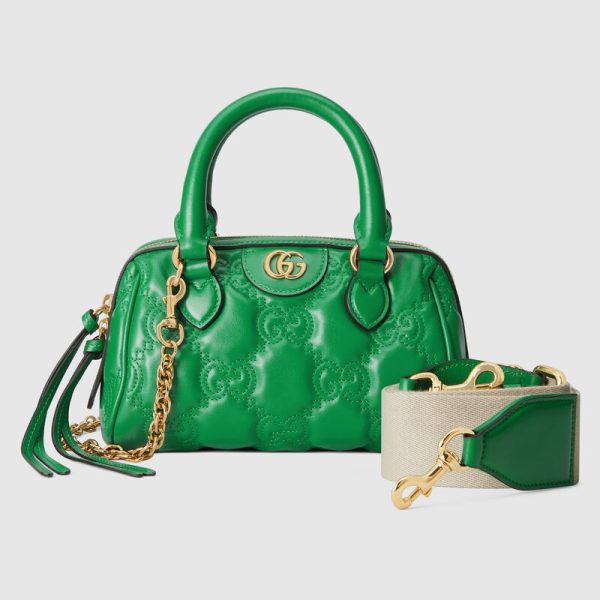 gg matelassé leather top handle bag