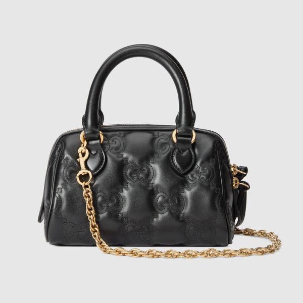 gg matelassé leather top handle bag
