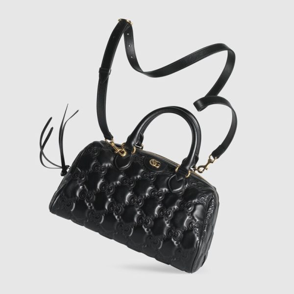 gg matelassé leather top handle bag