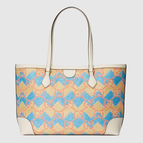 ‘cannes’ straw effect tote bag