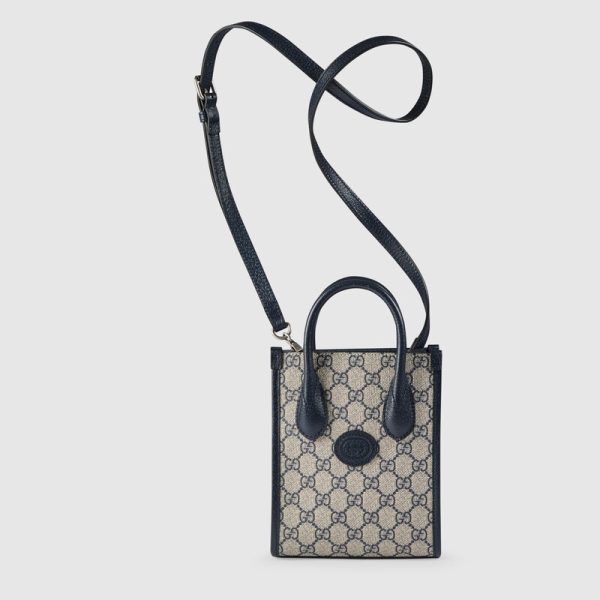mini tote bag with interlockingg