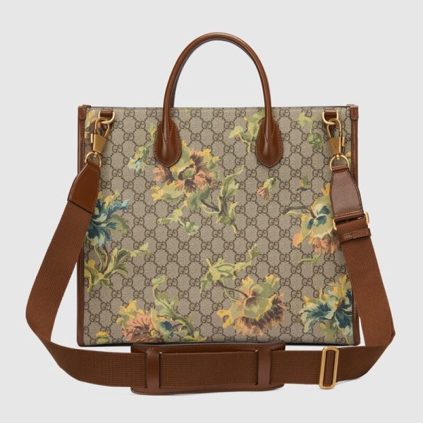 medium tote with carnation print