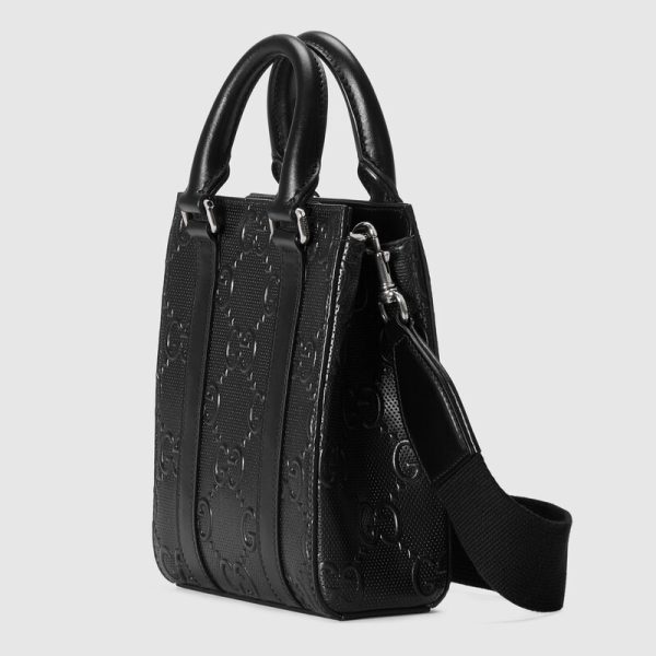 gg embossed mini tote bag