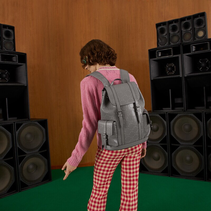 gg embossed backpack gg embossed backpack
