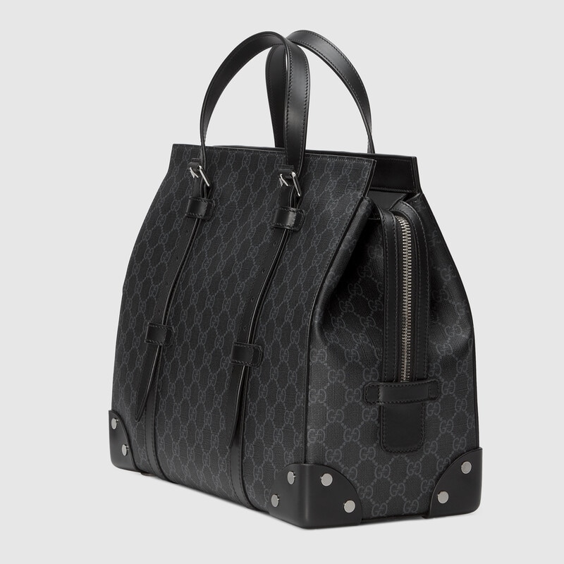 gg tote bag with leather details gg tote bag with leather details