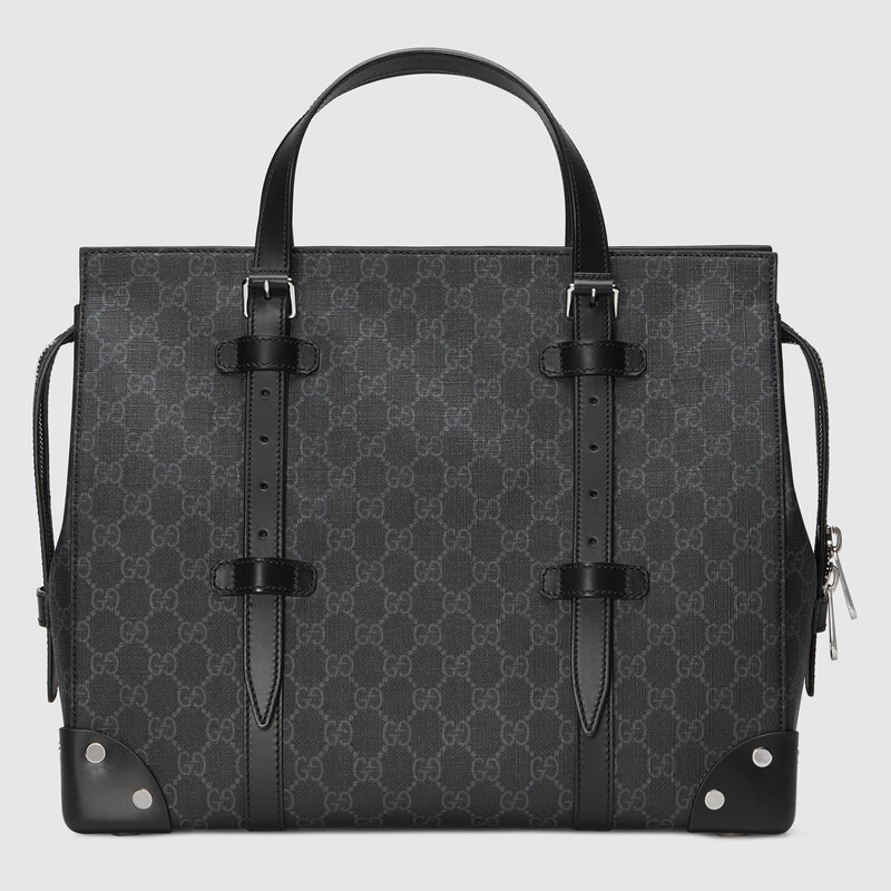 gg tote bag with leather details gg tote bag with leather details
