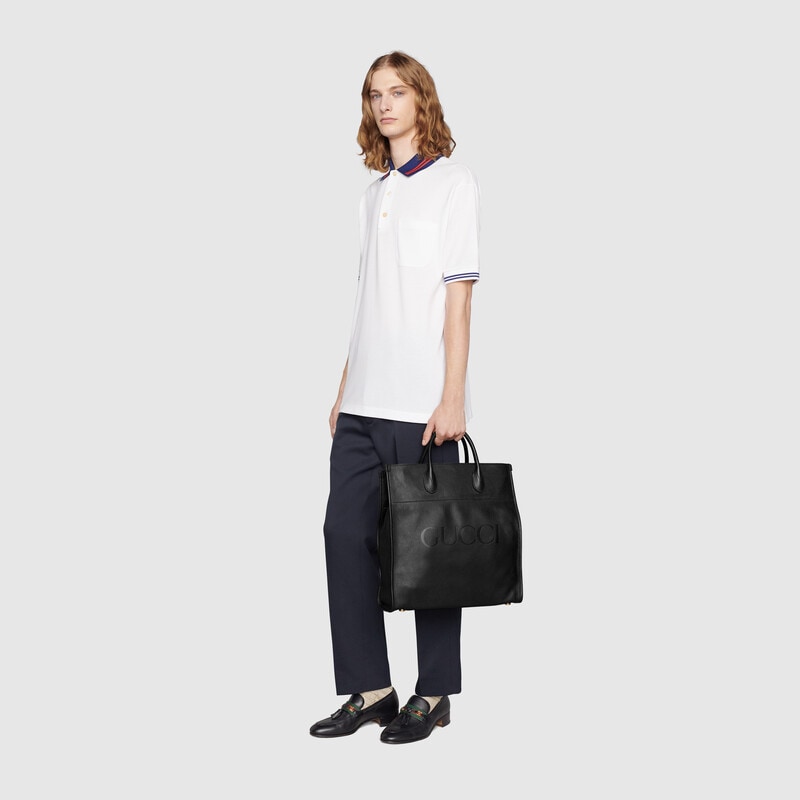 large tote with gucci logo large tote with gucci logo