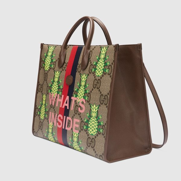 gucci pineapple gg supreme medium tote
