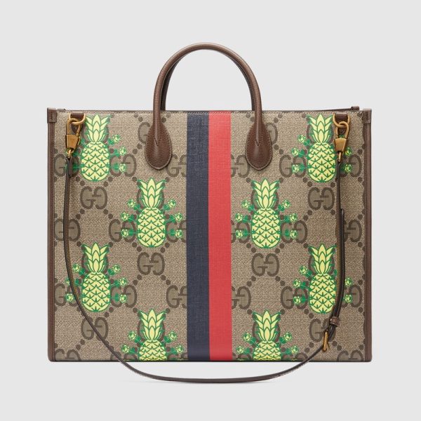 gucci pineapple gg supreme medium tote