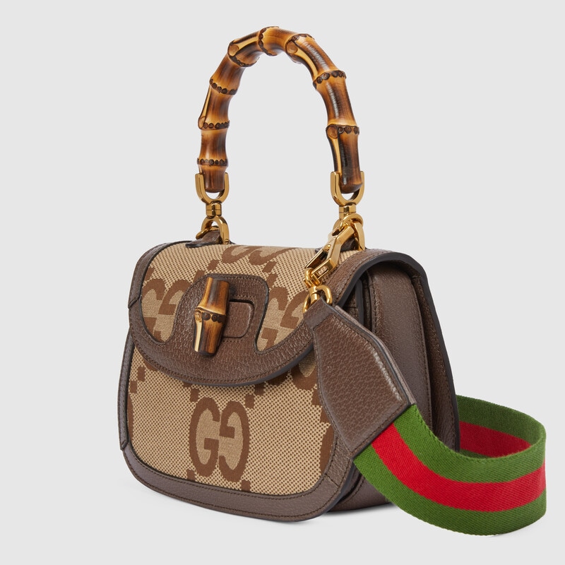gucci bamboo 1947 jumbo gg small top handle bag gucci bamboo 1947 jumbo gg small top handle bag
