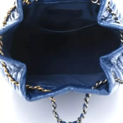 chanel iridescent aged calfskin chevron quilted small gabrielle backpack blue chanel iridescent aged calfskin chevron quilted small gabrielle backpack blue