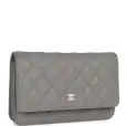 chanel wallet on chain woc grey caviar light gold hardware chanel wallet on chain woc grey caviar light gold hardware