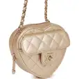 chanel cc in love heart clutch with chain gold lambskin light gold chanel cc in love heart clutch with chain gold lambskin light gold