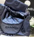chanel small 22 bag so black calfskin black hardware chanel small 22 bag so black calfskin black hardware