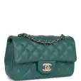 chanel mini rectangular flap bag green lambskin light gold hardware chanel mini rectangular flap bag green lambskin light gold hardware