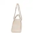 chanel small deauville shopping bag white boucle light gold hardware chanel small deauville shopping bag white boucle light gold hardware