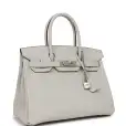 hermès special order (hss) birkin 30 gris perle verso chevre brushed palladium hardware hermès special order (hss) birkin 30 gris perle verso chevre brushed palladium hardware