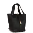 hermès picotin lock 18 black clemence gold hardware hermès picotin lock 18 black clemence gold hardware