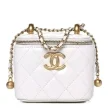 chanel calfskin quilted mini perfect fit vanity case with chain white chanel calfskin quilted mini perfect fit vanity case with chain white