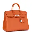 hermès birkin 25 orange togo palladium hardware hermès birkin 25 orange togo palladium hardware
