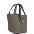 hermès picotin lock 18 gris meyer clemence palladium hardware hermès picotin lock 18 gris meyer clemence palladium hardware