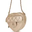 chanel cc in love heart clutch with chain gold lambskin light gold chanel cc in love heart clutch with chain gold lambskin light gold