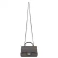 chanel mini rectangular flap bag with top handle dark grey lambskin light gold hardware chanel mini rectangular flap bag with top handle dark grey lambskin light gold hardware