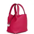 hermès picotin lock 18 framboise clemence and matte alligator touch palladium hardware hermès picotin lock 18 framboise clemence and matte alligator touch palladium hardware