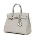 hermès special order (hss) birkin 30 gris perle verso chevre brushed palladium hardware hermès special order (hss) birkin 30 gris perle verso chevre brushed palladium hardware