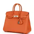 hermès birkin 25 orange togo palladium hardware hermès birkin 25 orange togo palladium hardware