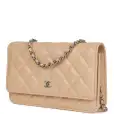 chanel wallet on chain woc beige caviar silver hardware chanel wallet on chain woc beige caviar silver hardware