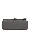 chanel mini rectangular flap bag with top handle dark grey lambskin light gold hardware chanel mini rectangular flap bag with top handle dark grey lambskin light gold hardware