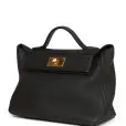 hermès 24/24 bag 29 black togo and swift gold hardware hermès 24/24 bag 29 black togo and swift gold hardware
