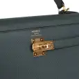 hermès kelly sellier 25 bleu orage epsom gold hardware hermès kelly sellier 25 bleu orage epsom gold hardware